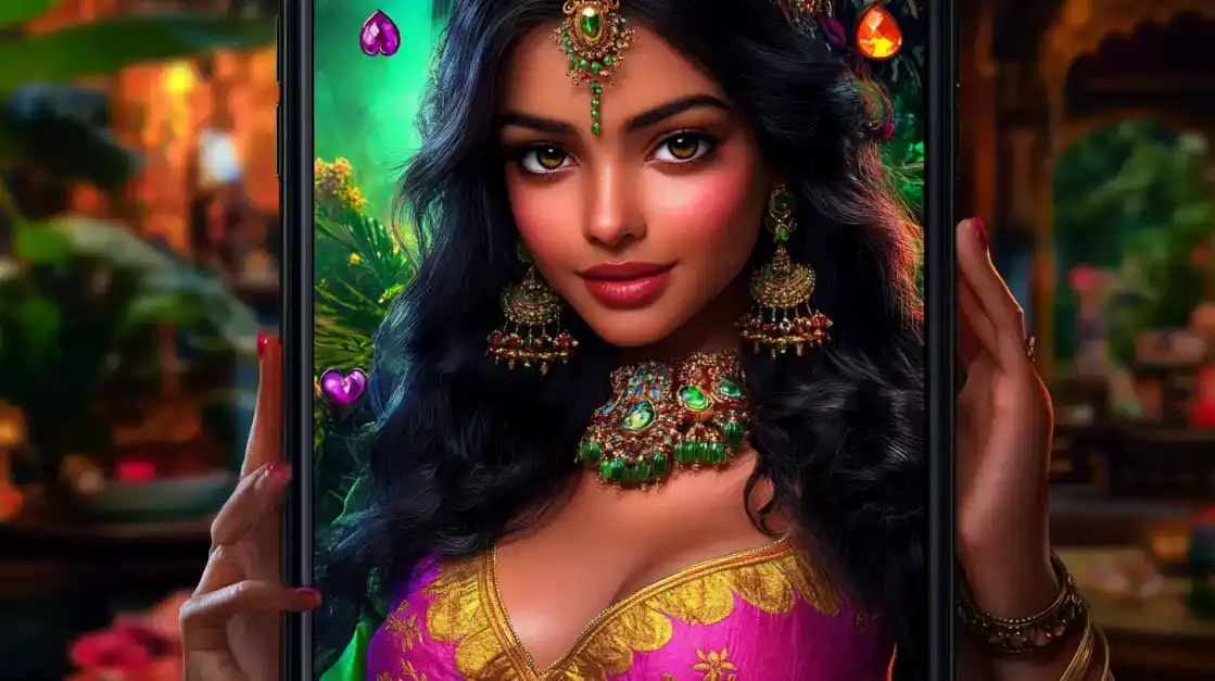 Experience the beauty of themed casino games at TK666. This image showcases a stunning character from one of our culturally rich and visually impressive slot games.