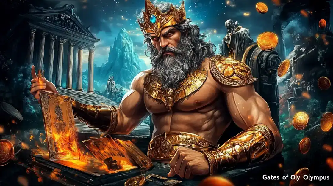 Feel the power of the gods in the Gates of Olympus slot at TK666. The mighty god Zeus, adorned in gold, sits in his grand temple, ready to award divine fortunes.